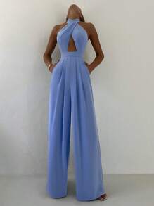 Conjunto de 2 piezas para mujer: Chaqueta tipo blazer casual y mono sexy con espalda descubierta y lazo al frente, perfecto para uso diario, oficina, trabajo, fiestas de Navidad, Año Nuevo y San Valentín