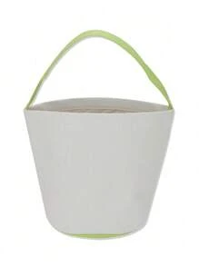 1个圆柱形丝网印刷毛绒兔耳包，复活节假日礼品手提袋，复活节兔子包 - 彩色 - 查看 7