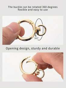 Lote de 3/6/10 piezas Anillo en O de aleación de zinc, Hebilla de correa de bolso, Colgante, Llavero, Broche de resorte de metal adecuado para fundas de teléfono, bolsos, llaveros, para uso en el hogar, al aire libre y deportes, accesorios DIY para bolsos