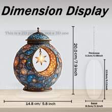 1pc Trang trí nhà sang trọng | Đèn hình lưỡi liềm Acrylic trang trí lễ hội với thiết kế hình trăng và sao - Biển trang trí để bàn, Không cần nguồn điện, Thích hợp cho trang trí phòng ngủ và nhà cửa, Quà tặng lễ hội hoàn hảo Quà tặng sinh nhật Tốt nghiệp - Nhiều màu - Xem 2