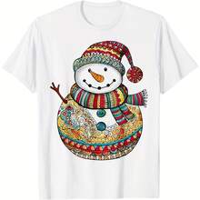 Snowman Christmas Graphic X-Mas Artwork Family Snowman T-Shirt