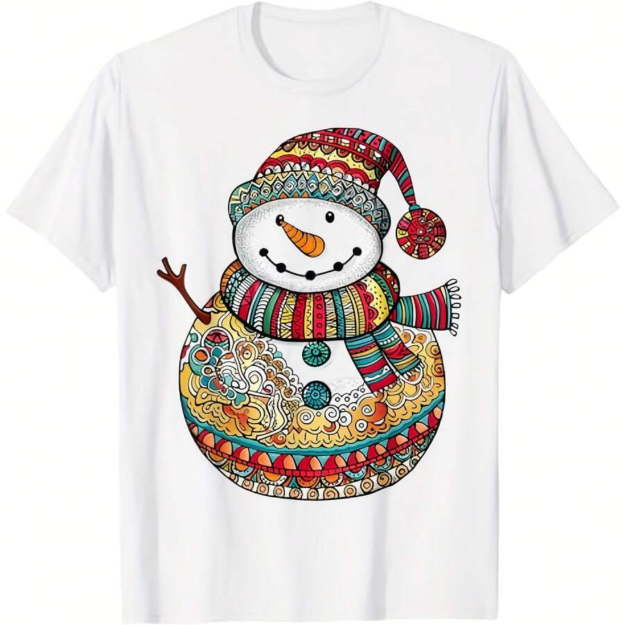 Snowman Christmas Graphic X-Mas Artwork Family Snowman T-Shirt