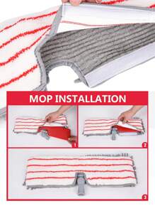 LIAO طقم مسح المايكروفايبر، مسح مسطح ذو وجهين بقطعتي وسادة مسح قابلة لإعادة الاستخدام، مسح أرضيات الخشب الصلب، مسح مسطح لتنظيف أرضيات الخشب اللامينيت والسيراميك والرخام، مستلزمات تنظيف، أدوات تنظيف - متعدد الألوان - مشاهدة 8