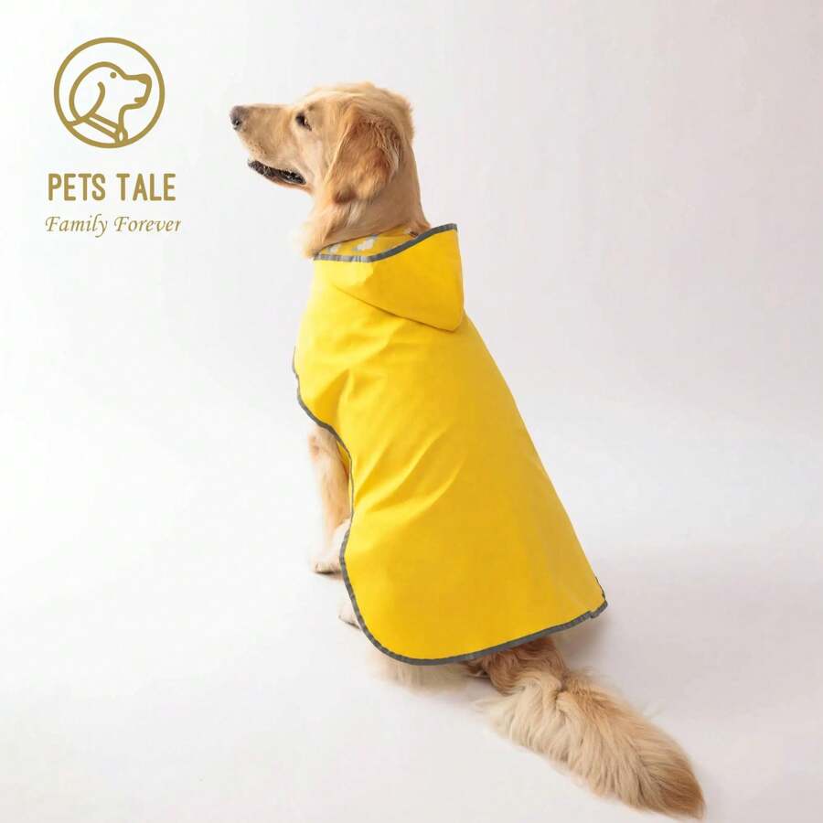 All Weather Dog Raincoat: Dual-Sided Waterproof Coat With Polyester Fiber PU Coating And Quick-Adjust Closure