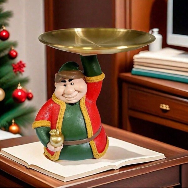 Decoração de figura esculpida em formato de lua, organizador de armazenamento, acessórios para casa