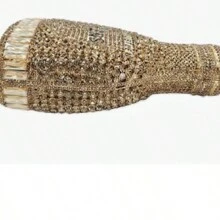 Gold Women Champagne Bottle Rhinestone Clutch Unique Evening Bag Crystal Dinner Handbag Bride Purse For Party Cocktail - Gold - View 3