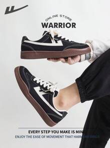 Warrior Men's Breathable Sports Shoes Spring And SummerLightweightComfortableBreathableModest Style Casual Yet SleeksneakersApplicable Throughout The Yearwear-ResistingAll-Day WearTraining SneakersRunning Shoescanvas Shoe - Black - View 8