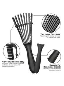 7 pièces/set Outils de coiffure, Set de peignes de coiffure, Bouteille de vaporisation transparente de 200 ml, Brosse à cheveux effilochée, Peigne à queue de rat, Brosse pour les bords et l'arrière pour le brossage, le peignage, le coiffage des cheveux pour les femmes, les voyages, l'extérieur, le sport, le bureau, l'école, accessoires capillaires