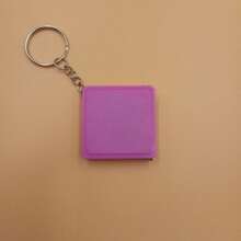 1pc Custom Keychain Steel Tape Measure, 1M Square Mini Retractable Ruler, Printed Logo Gift Ruler - Multicolor - View 3