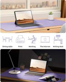 Leather Desk Pad Protector,Mouse Pad,Office Desk Mat,Waterproof  Non-Slip PU Leather Desk Blotter,Computer Desk Pad For Women