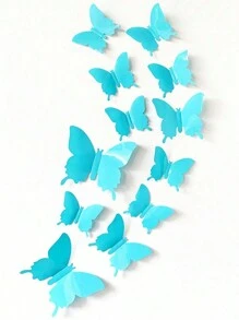 12 stuks 3D vlinder muurstickers voor kinderkamerdecoratie