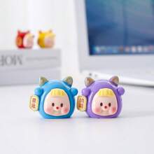 可爱招财猫妹妹萌莉DIY装饰百叶窗套餐挂饰配件微景观桌面小摆件 - 彩色 - 查看 7