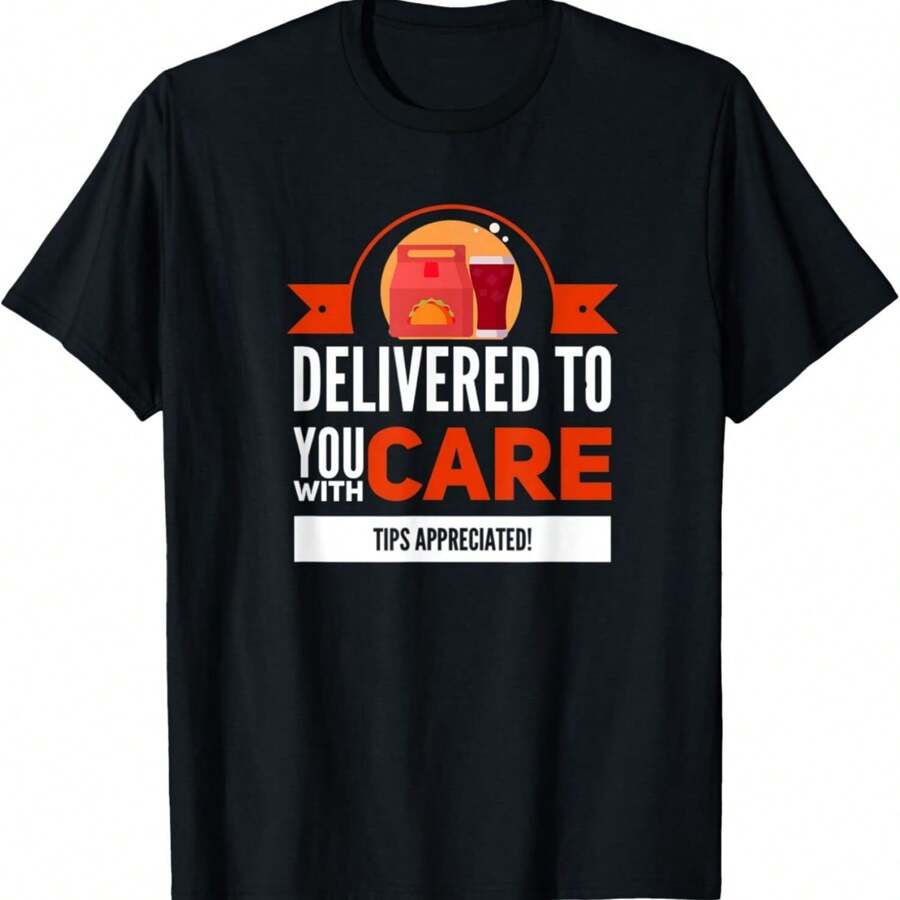 Food Delivery Uniform Unbranded T-Shirt Hoodie - 黑色 - 查看 1