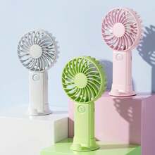 Ventiladores portátiles, ventilador de mano personal con batería, ventilador eléctrico pequeño recargable por USB para maquillaje y pestañas de mujeres, niños y niñas con estilo para uso en interiores, exteriores y viajes - Multicolor - Ver 12