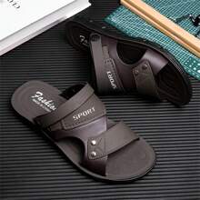2025 New Thick Sole Plus Size Sandals, Summer Breathable Beach Slippers Casual Dual-Use, Comfortable Lightweight Waterproof Non-Slip Soft Bottom Driving Beach Shoes For Young And Middle-Aged