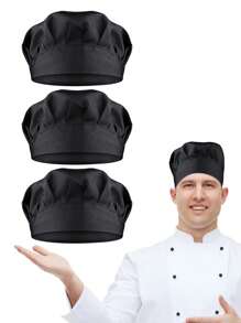 Chef Hat, Adult Premium Adjustable Elastic Baker Kitchen Cooking Chef Cap