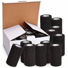 10pcs Self-Adhesive Bandages, Sticky Elastic Bandages, Breathable Sports Tapes, For Wrist, Ankle, Knee - Black Gym Accessories Sales Sports Tape - Multicolor - View 2