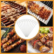 12PCS BBQ Barbeque Skewers Needle 20cm Utensil Fork Iron Outdoor Camping