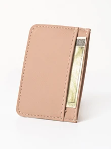 Slim Thin Wallet Card Holder For Men And Women, Compact, Practical - Khaki - View 2