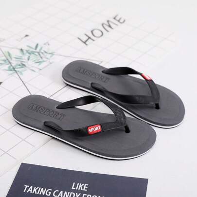 Sandalias tipo chanclas para hombre, antideslizantes, resistentes al desgaste y cómodas, sandalias tipo chancla de diseño sencillo y moderno para usar en la playa