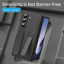 Funda para teléfono Galaxy ZFold3 ZFold4 ZFold5 ZFold6, con protección de Body completo contra caídas, protección de bisagra, funda y protector de pantalla, correa de muñeca retráctil, soporte invisible, cubierta protectora de teléfono con textura mate