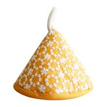 1pc/2pcs Set Of Cute Triangular Floral Embroidered Pot Holders, Heat Resistant For Cooking Pots, Pans, Skillets, Thickened Insulation With Hanging Loop