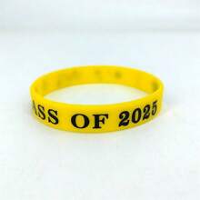 24 piezas Clase de 2025 Pulsera de silicona de la temporada de graduación, pulsera de graduación de silicona, adecuado para regalos de recuerdos de fiestas de graduación - Multicolor - Ver 8