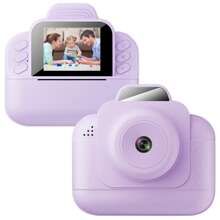 儿童相机即时打印，高清视频数码相机玩具，带卷纸，男孩女孩圣诞生日礼物，适合 6-12 岁儿童的便携式相机玩具，蓝色、粉色、紫色 - 返校 - ZSK-多色 - 查看 17