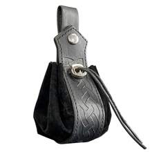 Viking Style European Medieval Pouch Bag, Hanging Belt Coin Purse Retro Waist Pack - Bone Pattern - View 5
