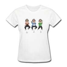 Kazzar Women's Funny Gangnam Style Dance T Shirt White - White - View 1