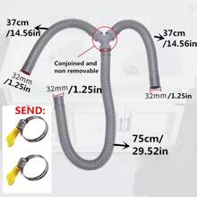 1 件 Y 型三重排水适配器、RV 废水 Y 型排水管、通用 Y 型连接器垃圾处理排水管、露营拖车 RV 厨房水槽和浴室配件、硅胶洗衣机延长排水软管