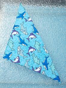 Fabric Pet Bandana With Shark Pattern Pet Kerchiefs,Adjustable Ocean Turtle Theme Pattern Printing Dog Triangle Bibs Scarfs,Suitable For Small To Medium Dogs And Cats - Soft Polyester, Machine Washable - Multicolor - View 3