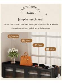 Zapateras Moderno Madera Organizadoras Con 6 Niveles 24pares - Negro - Ver 7