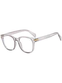 1 pieza Gafas sin graduación para hombres, Gafas cuadradas vintage de moda casual Y2K 2025 sin graduación para usar con teléfonos, TV, juegos