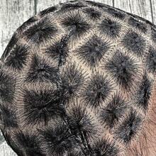 1Pc Braided Full Lace Wig Cap For Crochet Braids Embroidery 99 113 120 Sections Full Double Lace Braided Wig With Baby Hair Suitable For DIY Making Crochet Wigs Easy To Handle Premade Square Patten Lace Front Crochet Cap For Add Crochet Hair Braided Wig Cap - 黑色 - 查看 6