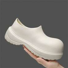 2025 Spring And Summer New Style Full Toe Chef Work Waterproof And Oil-Proof Thick-Soled Water Shoes Ultra-Light Breathable Couple Sandals Large Size Men's Shoes Women's Shoes Outdoor Beach Waterproof Shoes Non-Slip And Wear-Resistant Black And White