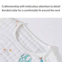 1件超柔软舒适婴儿睡袋，夏季平纹细布无袖透气睡袋，儿童防踢被，适合夏季空调房。是宝宝洗礼、情人节的完美礼物。