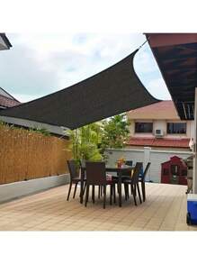 1 pezzo di rete parasole nera di alta qualità con cordino come regalo - Riparo impermeabile durevole adatto per piscine e terrazze - Protezione UV al 65-75%, perfetto ombrellone per esterno, cortile, terrazza, garage e oasi da giardino con corde