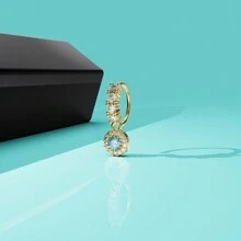 1pc Adjustable Nose Piercing Crstal Cross & Butterfly Nose Ring