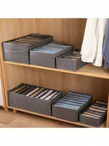 1 Pieza Organizador de ropa para armario, Organizador de armario portátil con compartimentos, Caja de almacenamiento individual, Organizador de cajones de armario plegable para ropa interior, calcetines, bufandas, leggings, camisetas, jeans