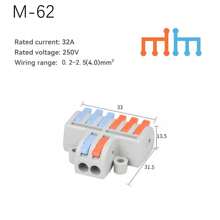 10 件装迷你快速接线电缆连接器通用紧凑型分线器电导体推入式家用接线端子 - 10只裝 - 查看 16