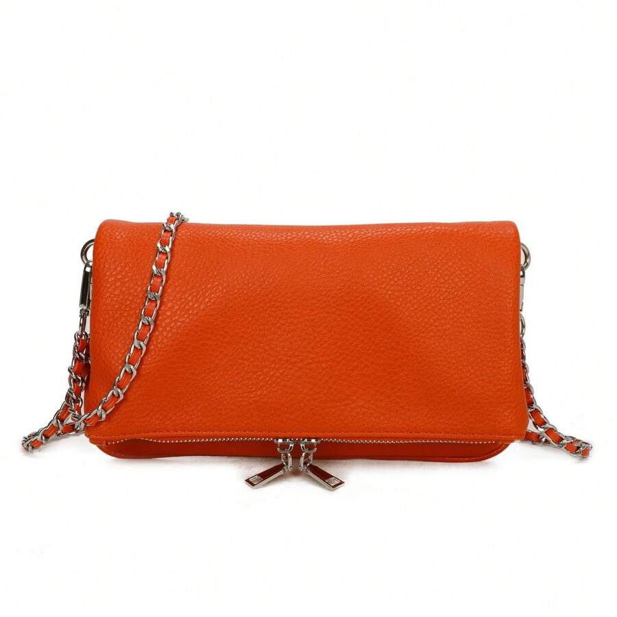 Bolso de Hombro de Mujer Cadena de lado y Hombro ✅ Entrega 24/72h - Naranja - Ver 1