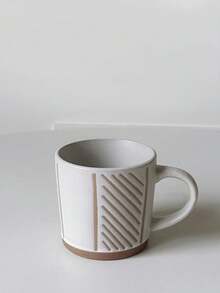 1pc Handmade Japanese-Style Vintage Ceramic Coffee Mug, High-Quality Oatmeal Breakfast Cup, Home Water Cup