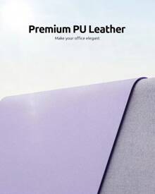 Leather Desk Pad Protector,Mouse Pad,Office Desk Mat,Waterproof  Non-Slip PU Leather Desk Blotter,Computer Desk Pad For Women