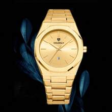 A Blue Men's Quartz Watch, Stylish And Elegant Business Stainless Steel Round Calendar Watch, Suitable For Daily Life Holiday Gifts