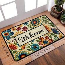 1 pieza Felpudo de entrada creativo con estampado floral de primavera, absorbente de agua, antideslizante y de alta rebote, resistente a la suciedad y lavable a máquina, decorativo para baño, inodoro, cocina y talla grande, alfombra de baño, alfombra de piso, alfombra de exterior, felpudo de puerta, decoración de otoño, accesorios de baño, decoración de entrada escolar - Multicolor - Ver 13