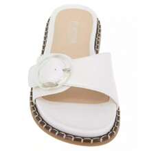 Kenneth Cole Women's Syrena Round Toe Flat Sandals |  | Women Flat Sandals - Ecru - View 5