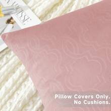 CYCMACO Sofa Cushion Covers 2 Piece Velvet Sofa Cushion Cover With Invisible Zipper Soft And Washable, Cushion Covers For Living Room And Bedroom Living Room Bed - 粉色 - 查看 5