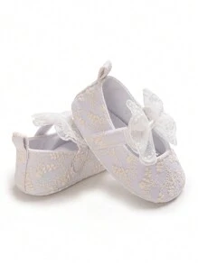 Newborn Infant Girls Solid Color Floral Princess Casual Flat Shoes