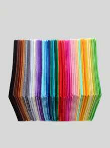 40pcs Polyester Non-Woven Felt Fabric Sheets, 15cm*15cm, Home Decor Set For Sewing Dolls And Crafts - Multicolor - View 10